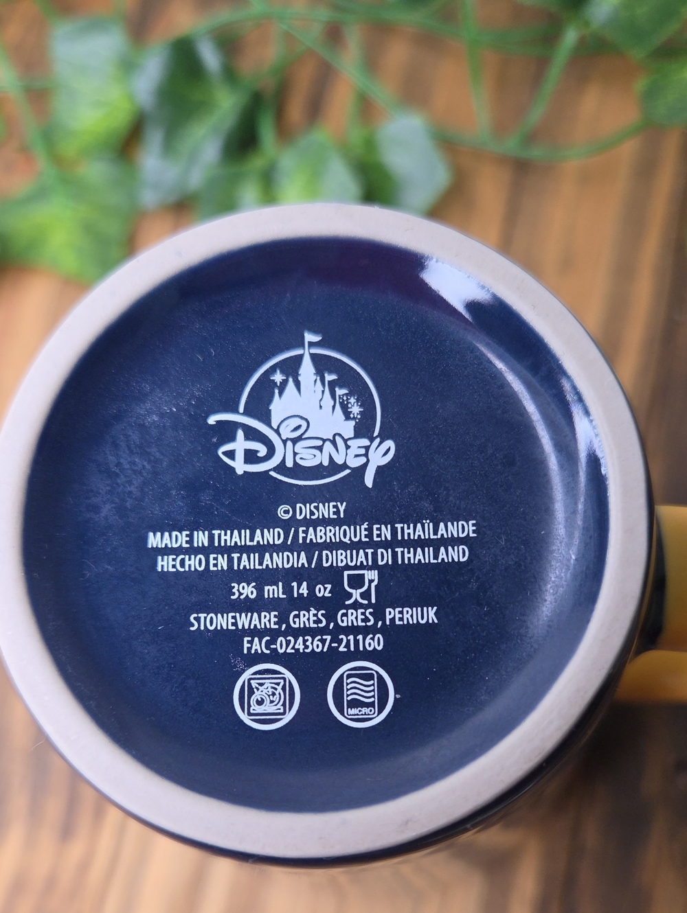 Disney Navy and Yellow Vacation Club Ceramic Mug. Like New - Picture 4 of 5
